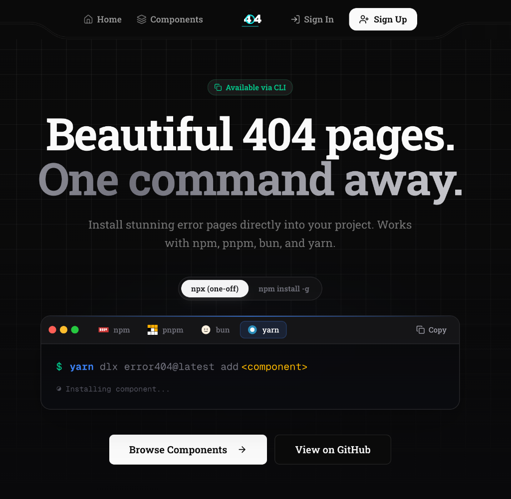 Error404 UI UI preview